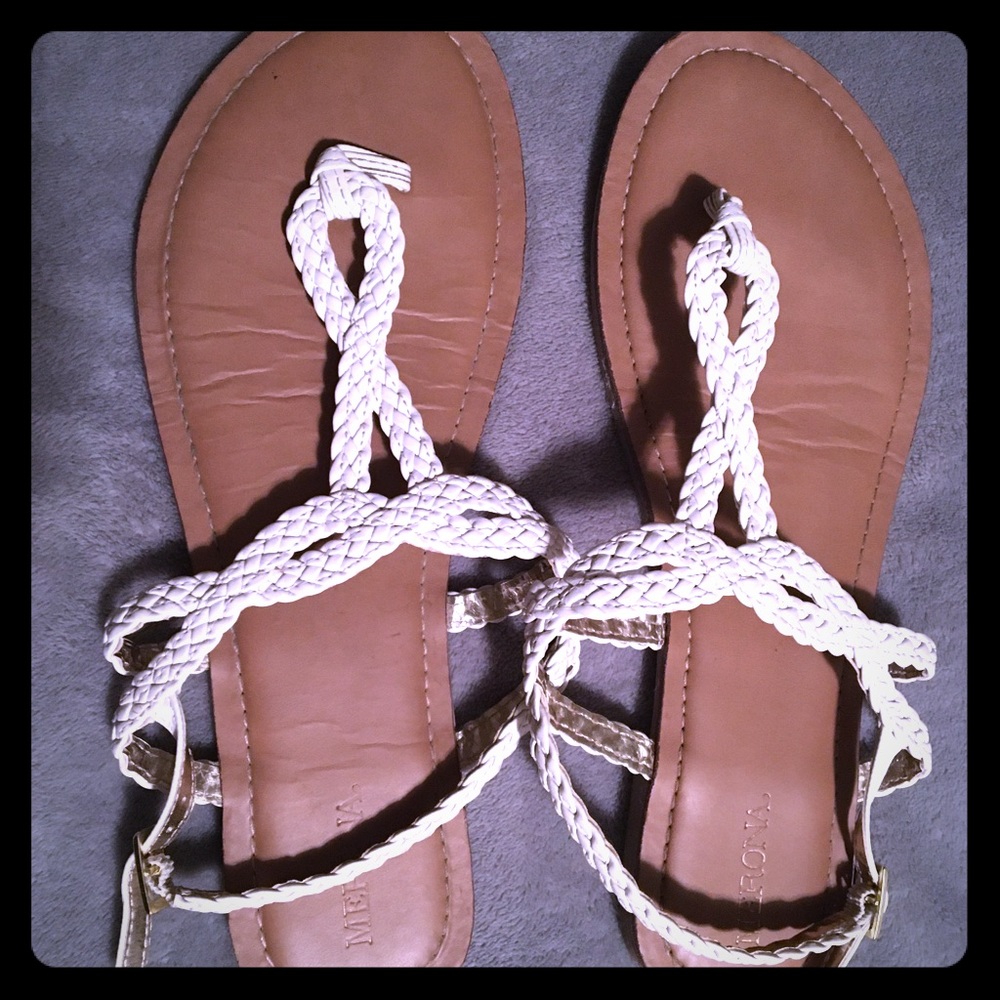 White sandals